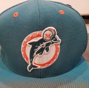 Miami Dolphins Mitchell & Ness Snap Back Flat Bill NFL Hat One Size